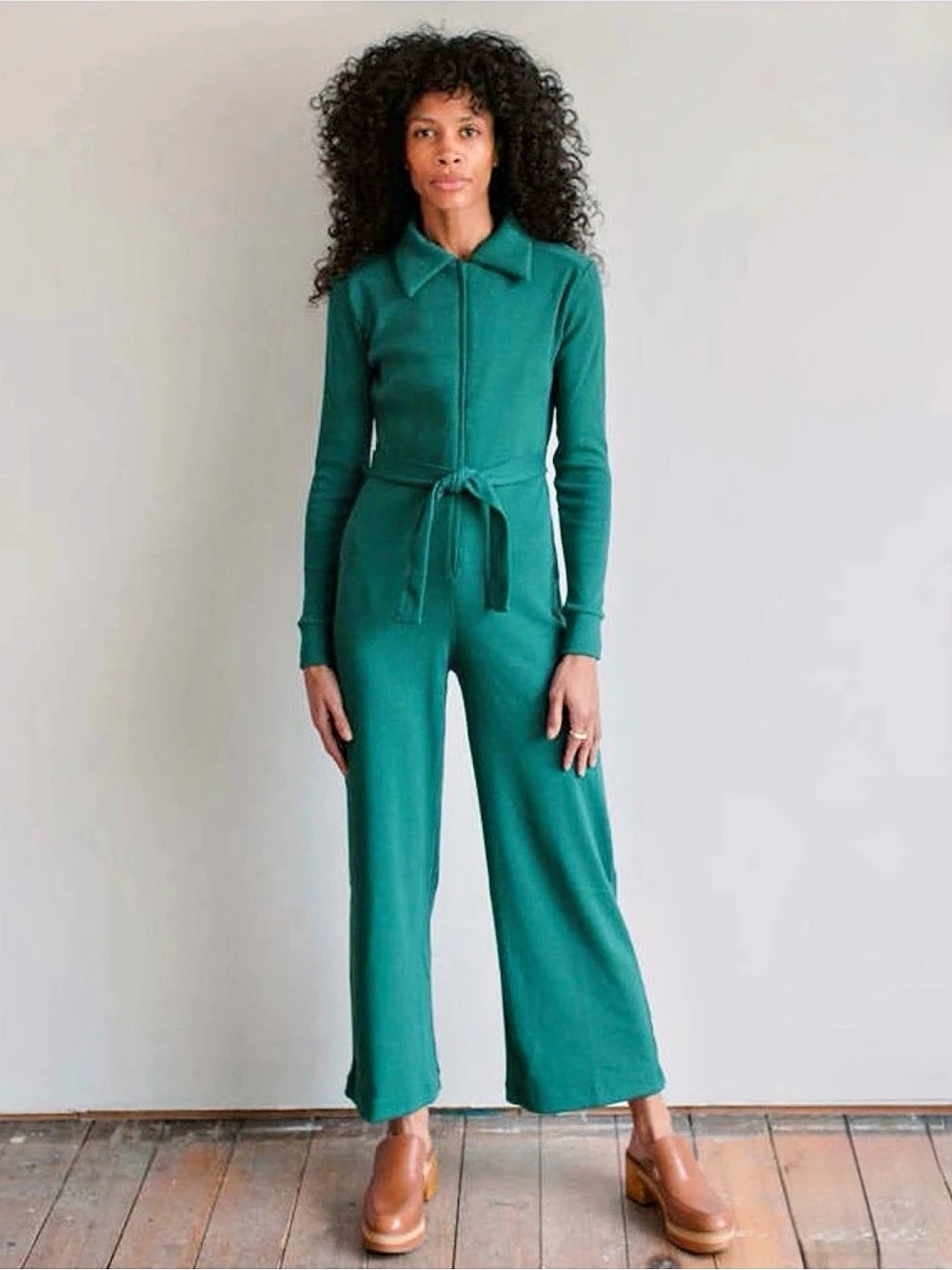 Noble Green Wide-Leg Jumpsuit Like New